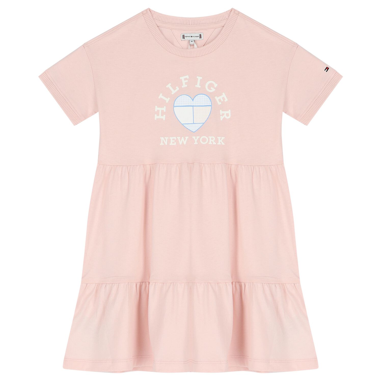 Girls Pink Logo Dress, 1, hi-res