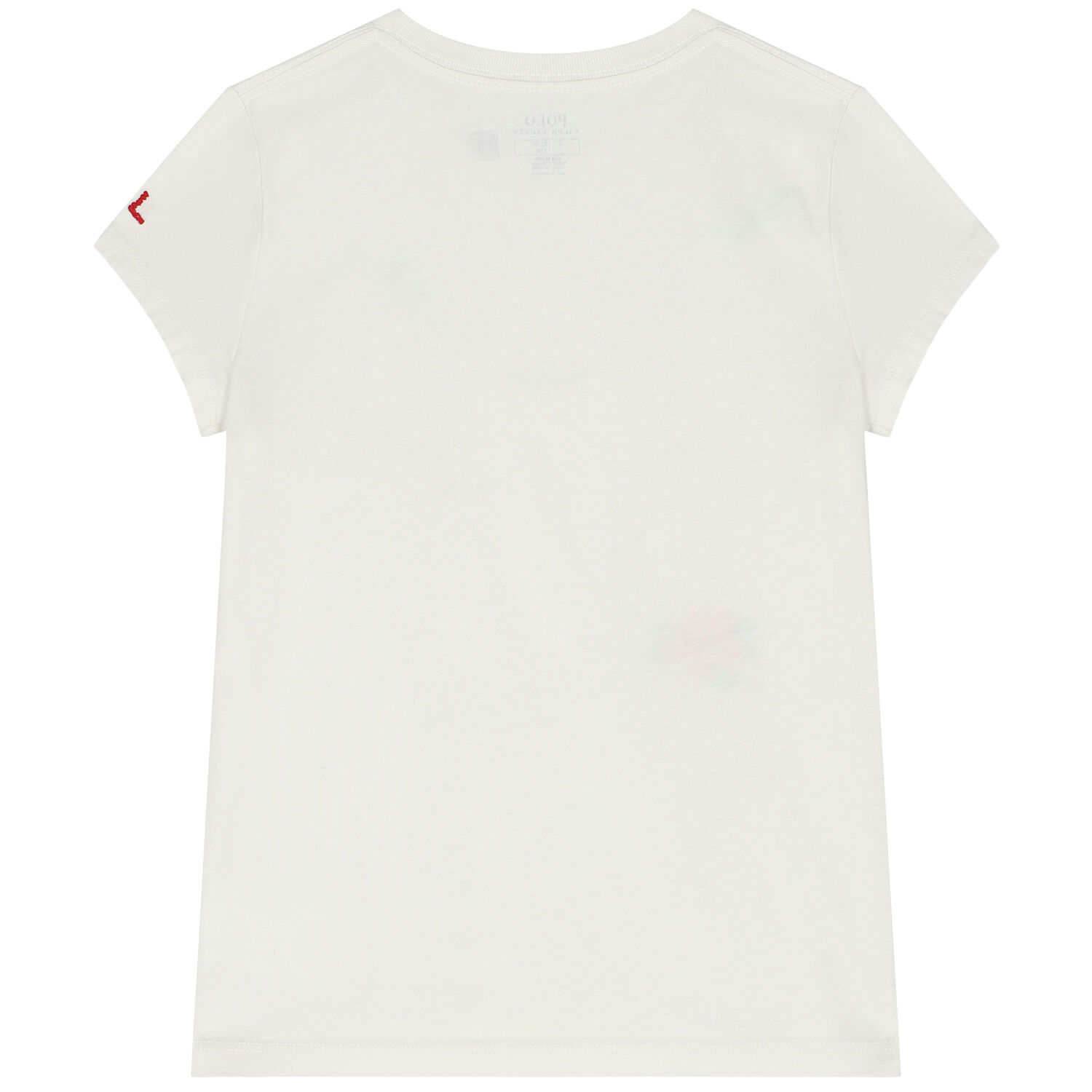 Girls White Polo Bear T-Shirt, 1, hi-res