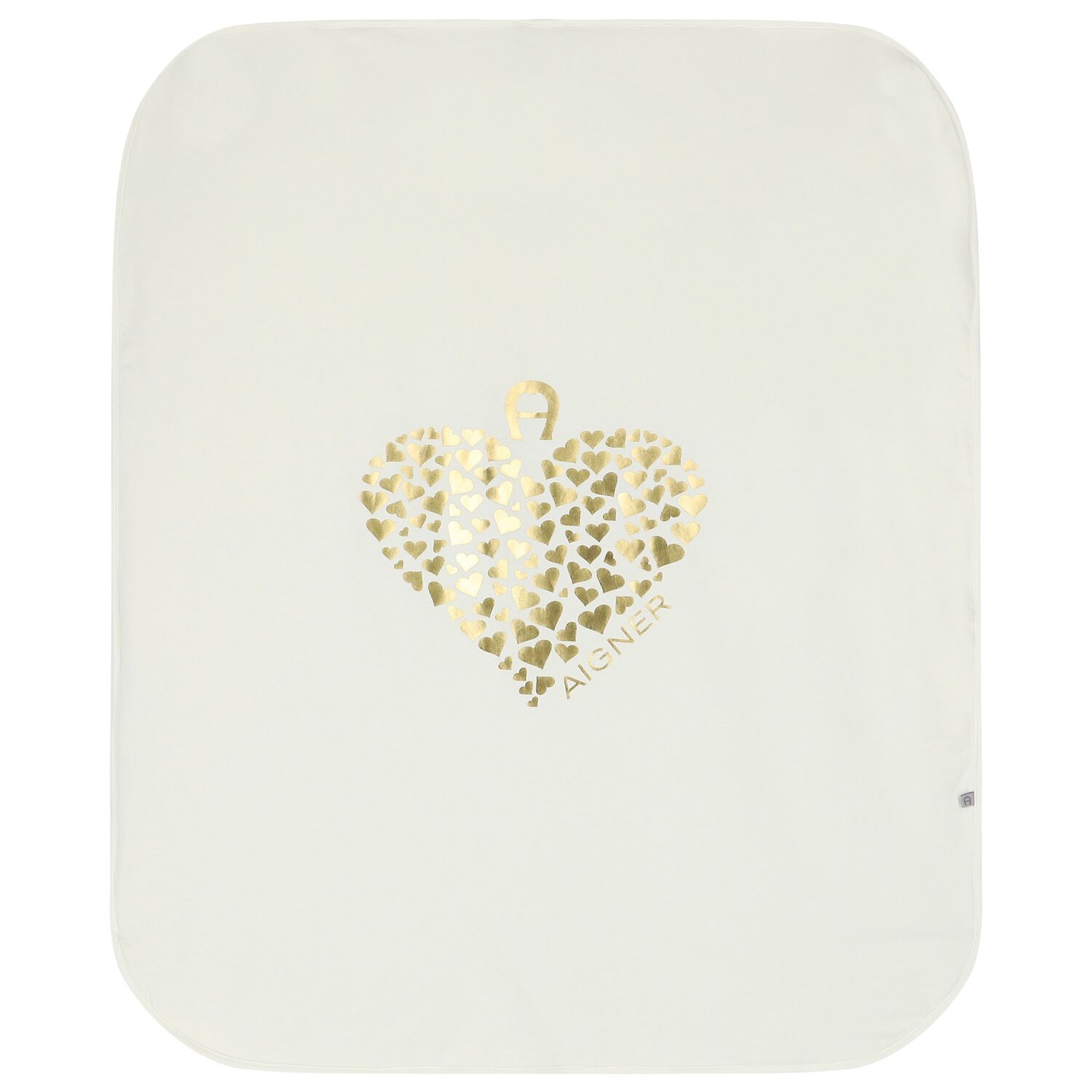 Baby Girls Ivory Heart Logo Blanket, 1, hi-res image number null