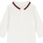 Baby Ivory Web Striped Romper, 1, hi-res