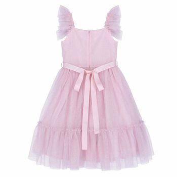 Girls Pink Embellished Dress