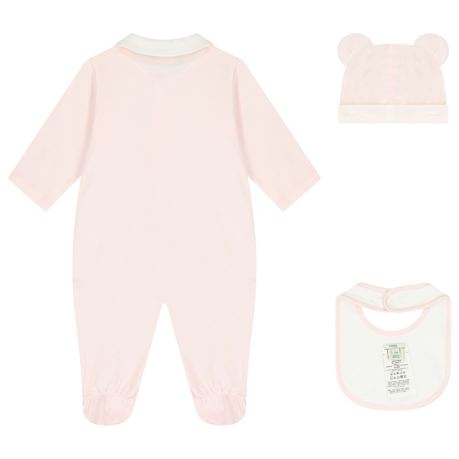 Baby Girls Pink Logo Babygrow Gift Set, 1, hi-res image number null