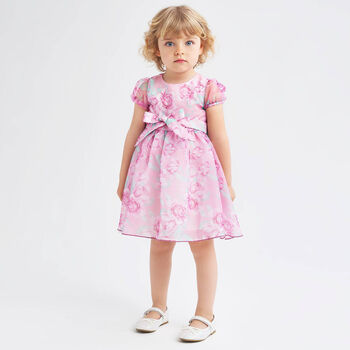 Girls Pink & Green Dress
