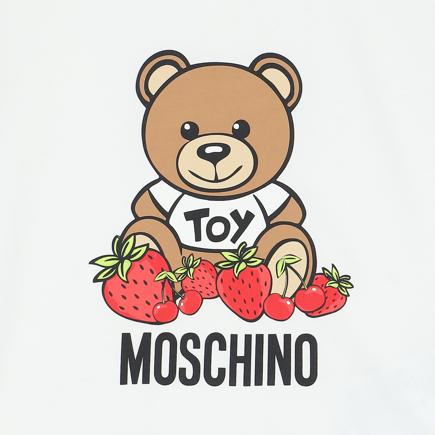 Girls White Teddy Logo T-Shirt, 3, hi-res