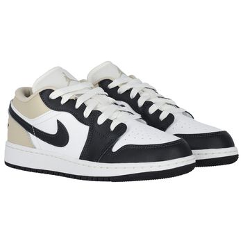 Black, White & Ivory Air Jordan 1 Low Trainers