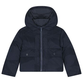Boys Navy Blue Puffer Jacket