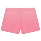 Girls Pink Logo Shorts, 1, hi-res