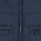 Girls Navy Blue Reversible Faux Fur Jacket, 1, hi-res