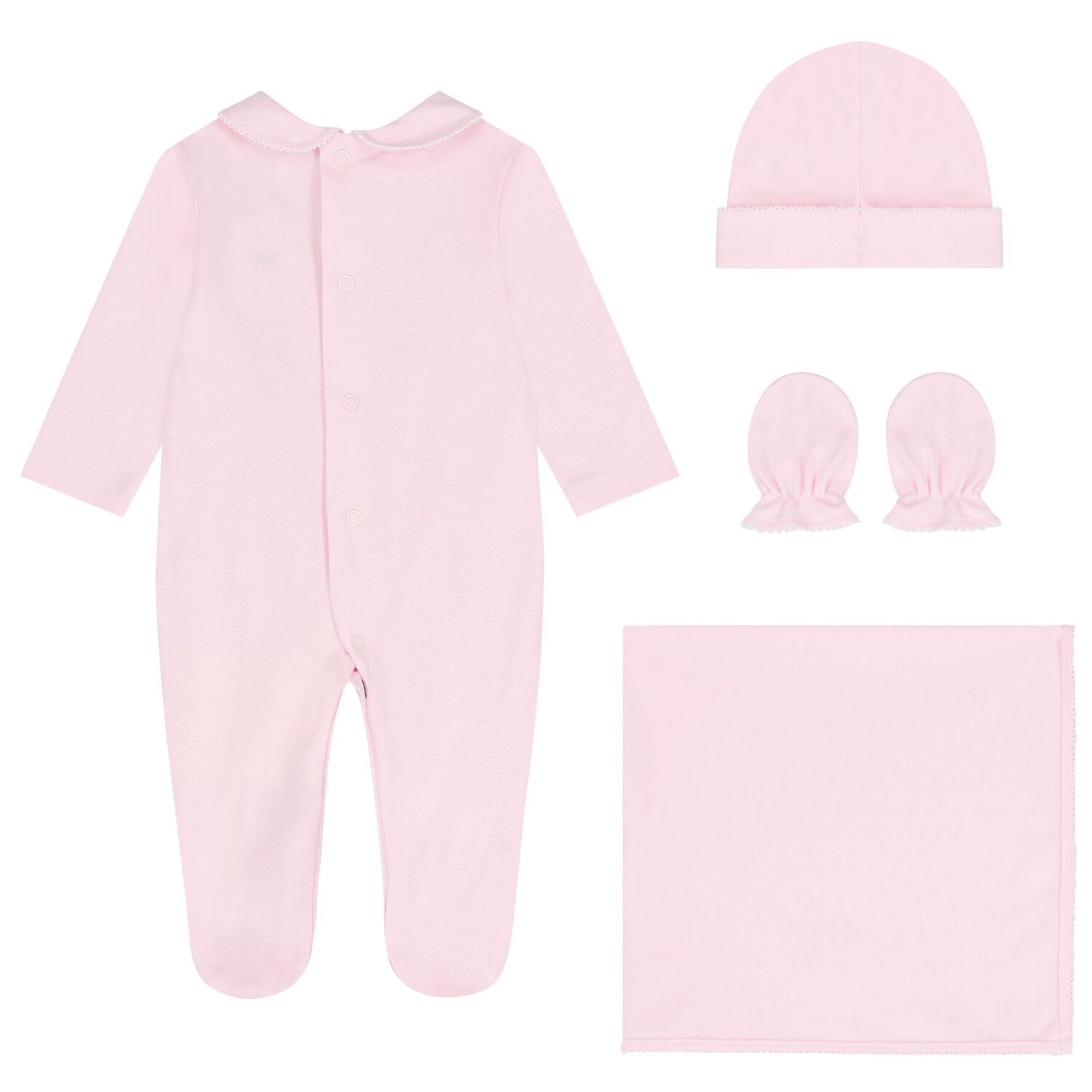 Baby Girls Pink Babygrow Gift Set, 2, hi-res