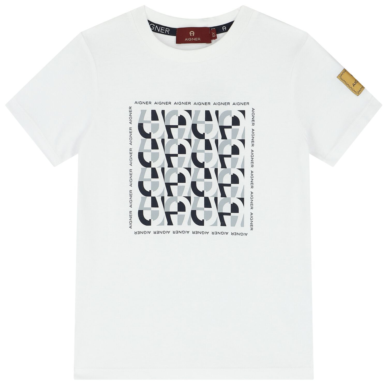 Boys White Logo T-Shirt, 1, hi-res
