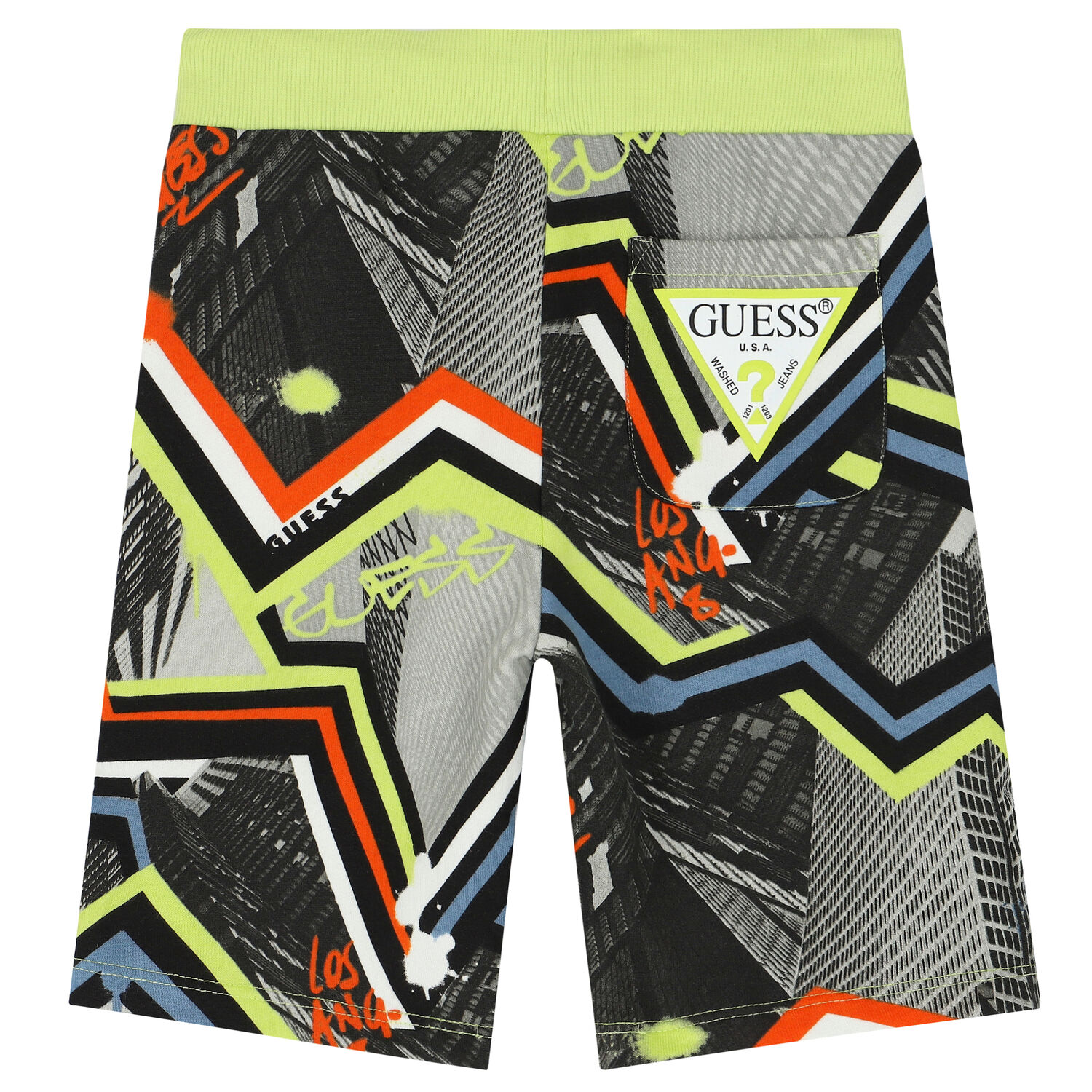 Boys Black & Grey Logo Shorts, 3, hi-res