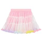 Girls White & Pink Tulle Skirt, 1, hi-res