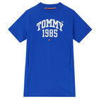 Girls Blue Logo T-Shirt Dress, 1, hi-res