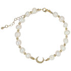 Girls Ivory & Gold Pearl & Moon Bracelet, 1, hi-res