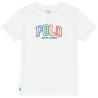 Boys White Logo T-Shirt, 4, hi-res