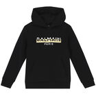 Black Logo Hooded Top, 1, hi-res