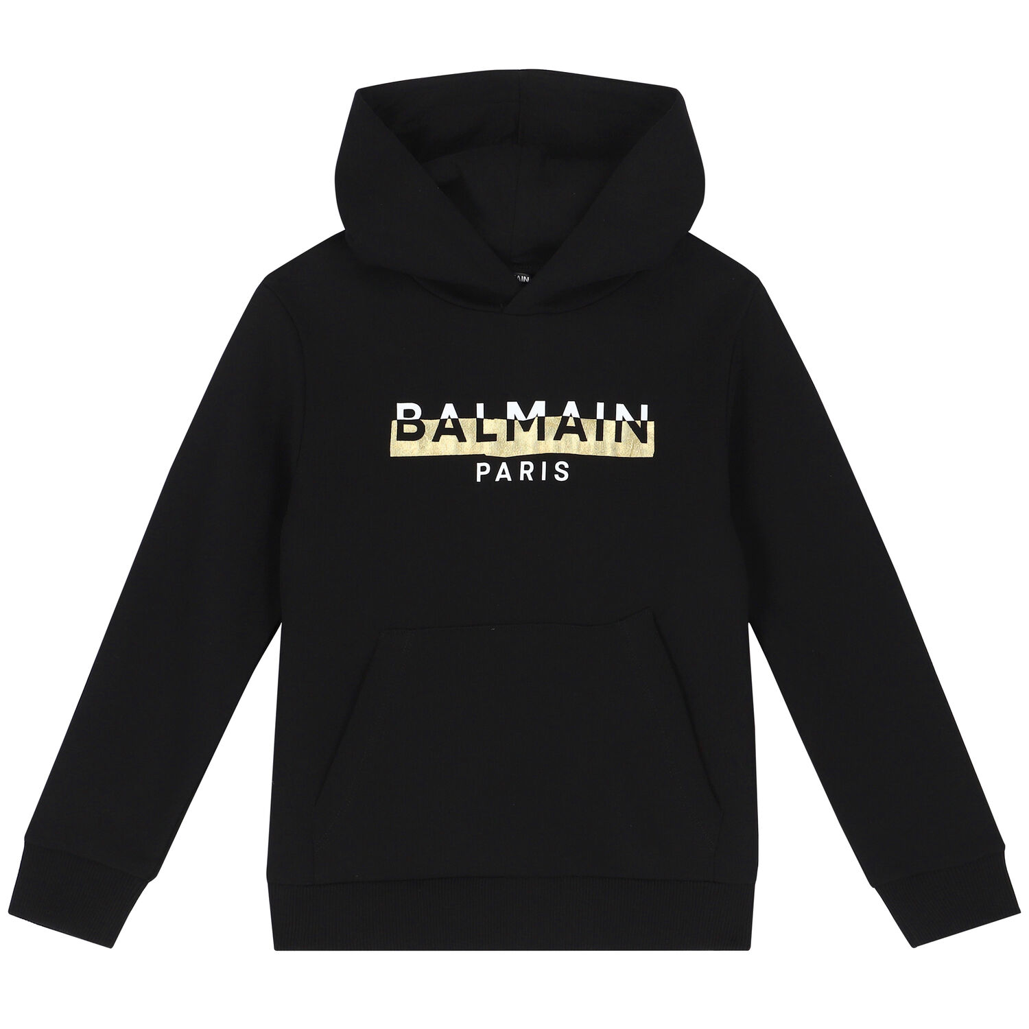 Black Logo Hooded Top, 1, hi-res
