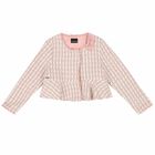 Girls White & Pink Tweed Jacket, 1, hi-res