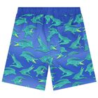 Boys Blue Swim Crocodile Shorts, 1, hi-res