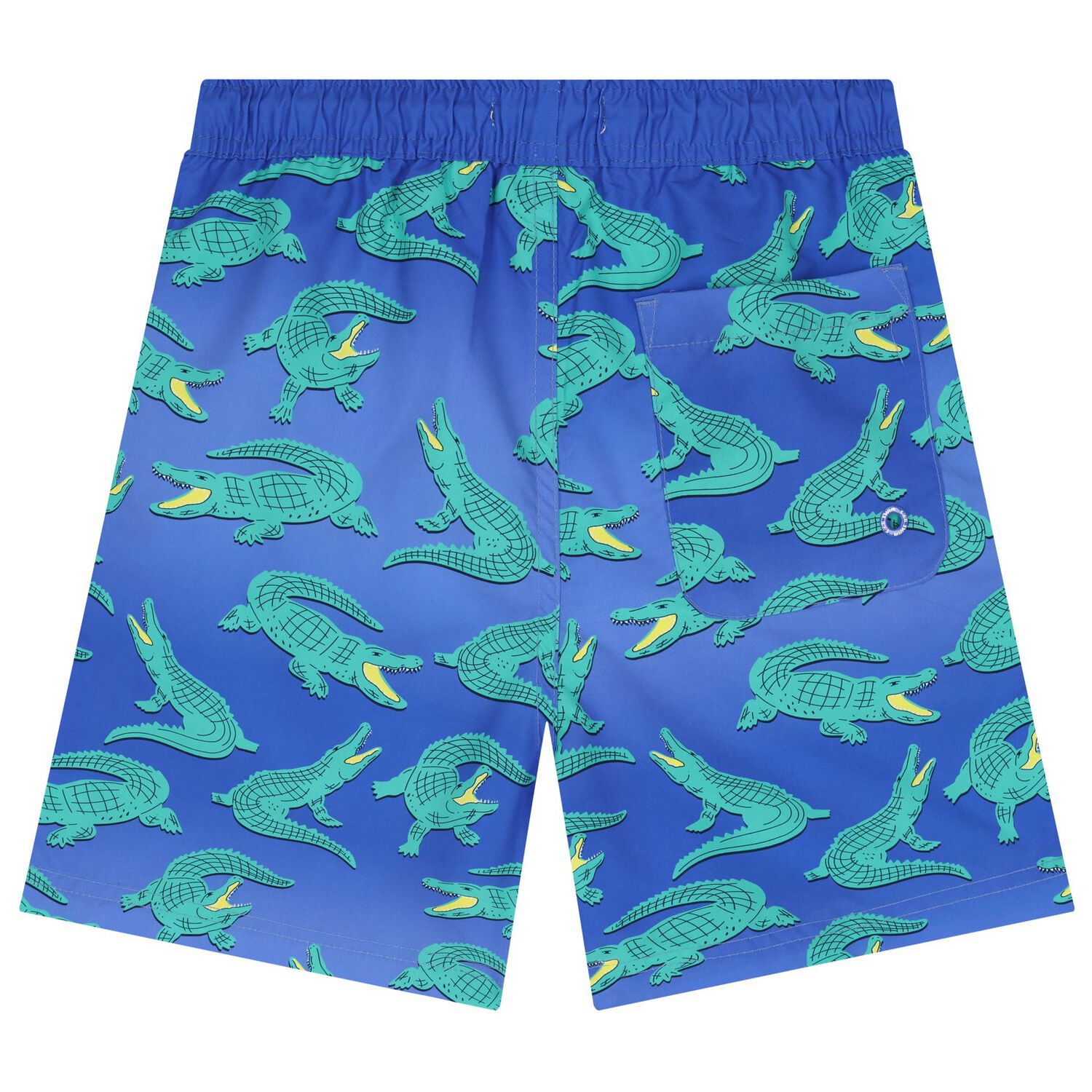 Boys Blue Swim Crocodile Shorts, 1, hi-res image number null