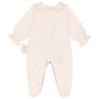 Baby Girls Pink Swan Babygrow, 1, hi-res