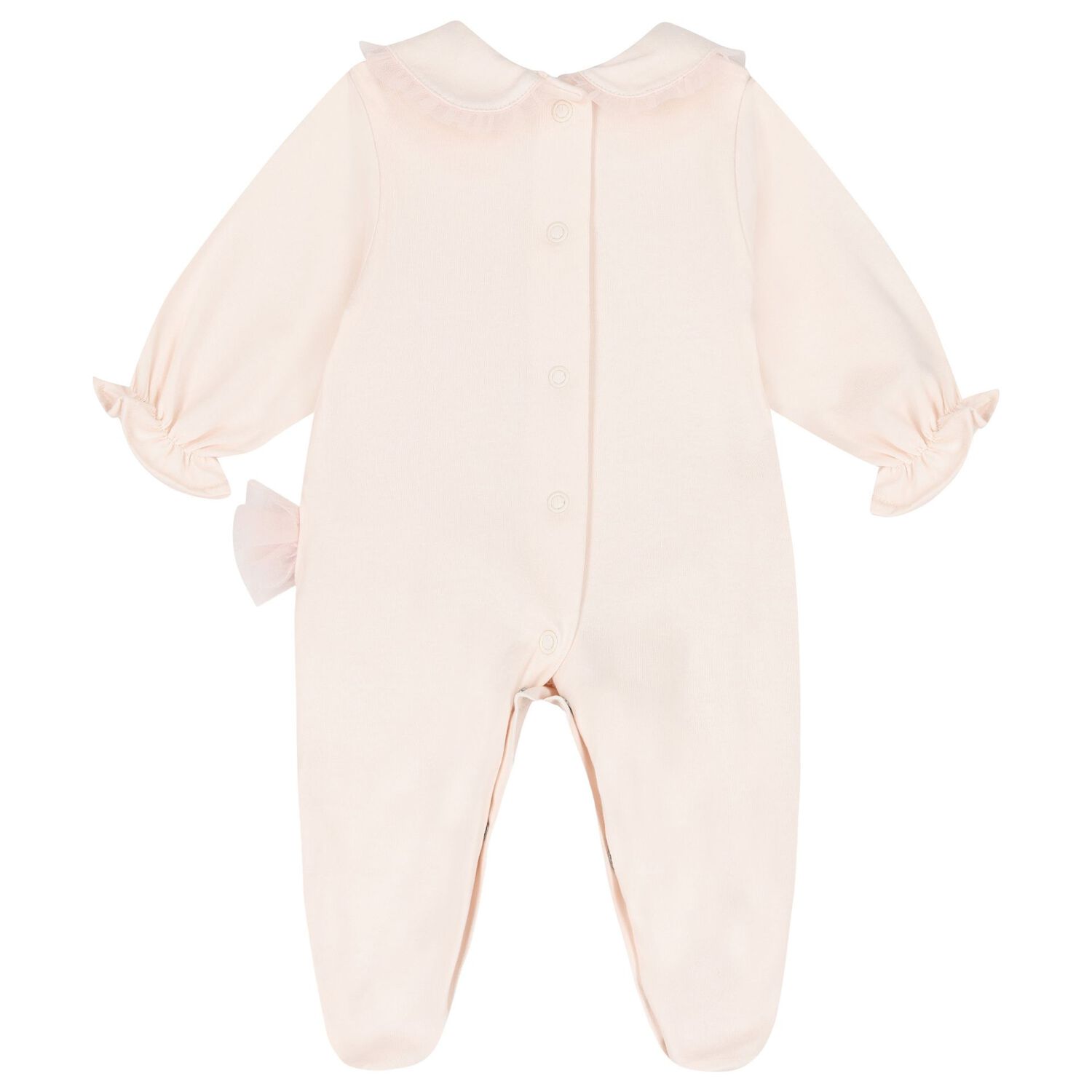 Baby Girls Pink Swan Babygrow, 1, hi-res