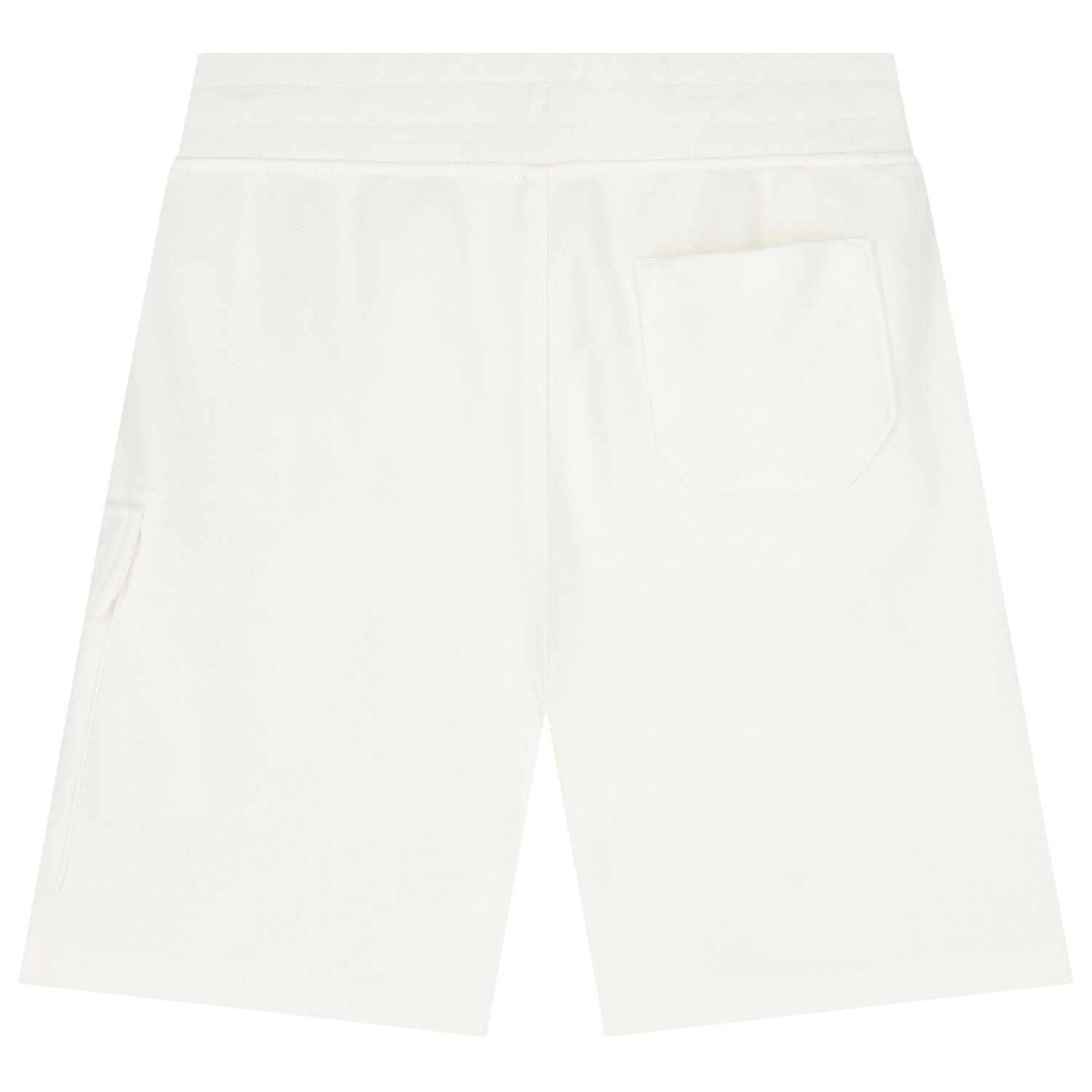 Boys White Logo Shorts, 1, hi-res