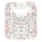 Baby Girls White & Pink Toile de Jouy Carré Swaddle & Bib Gift Set, 1, hi-res