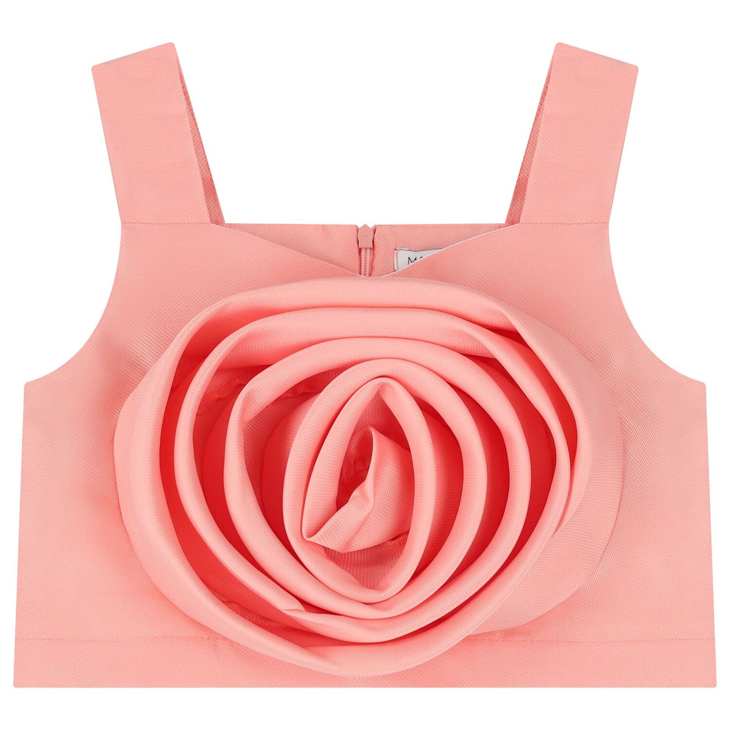 Girls Coral & White Rose Satin Skirt Set, 1, hi-res image number null