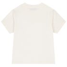 Boys Ivory & Blue Zig Zag Logo T-Shirt, 1, hi-res