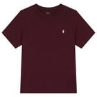 Boys Burgundy Logo T-Shirt, 1, hi-res