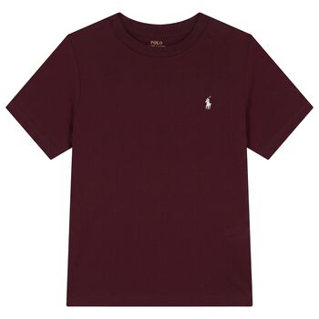Boys Burgundy Logo T-Shirt