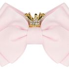 Girls Pink Bow Hairclip, 1, hi-res