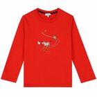 Boys Red Logo Top, 1, hi-res