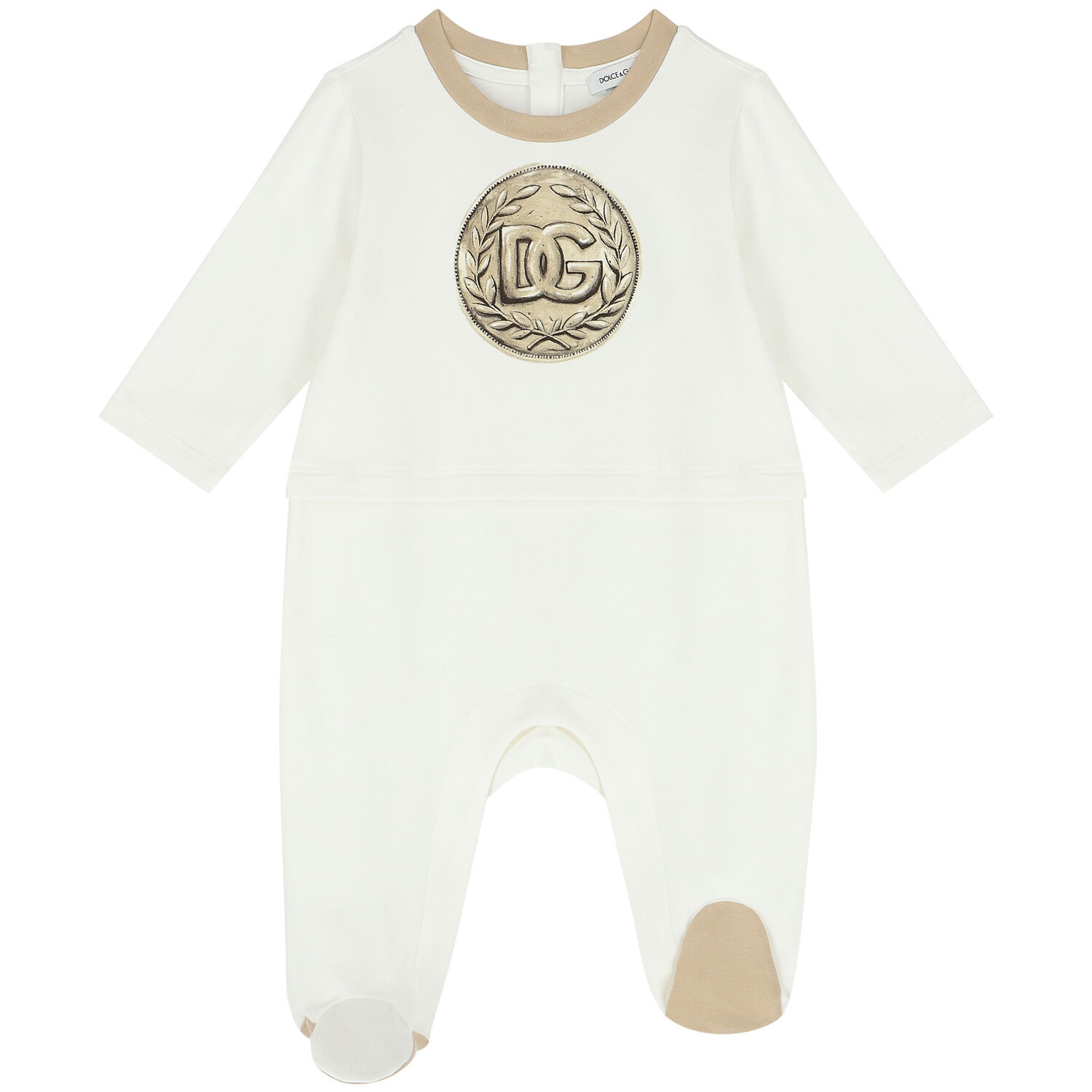 White Coin Logo Babygrow Gift Set, 1, hi-res image number null
