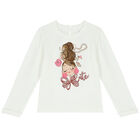 Girls Ivory Long Sleeve Top&Acirc;&nbsp;, 1, hi-res