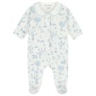 Ivory & Blue Teddy Bear Babygrow, 3, hi-res