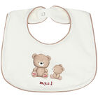 Ivory & Beige Teddy Baby Bibs (2 Pack), 1, hi-res