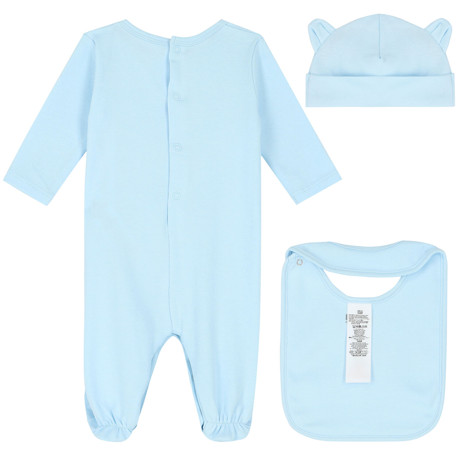 Baby Boys Blue Logo Babygrow Set, 1, hi-res