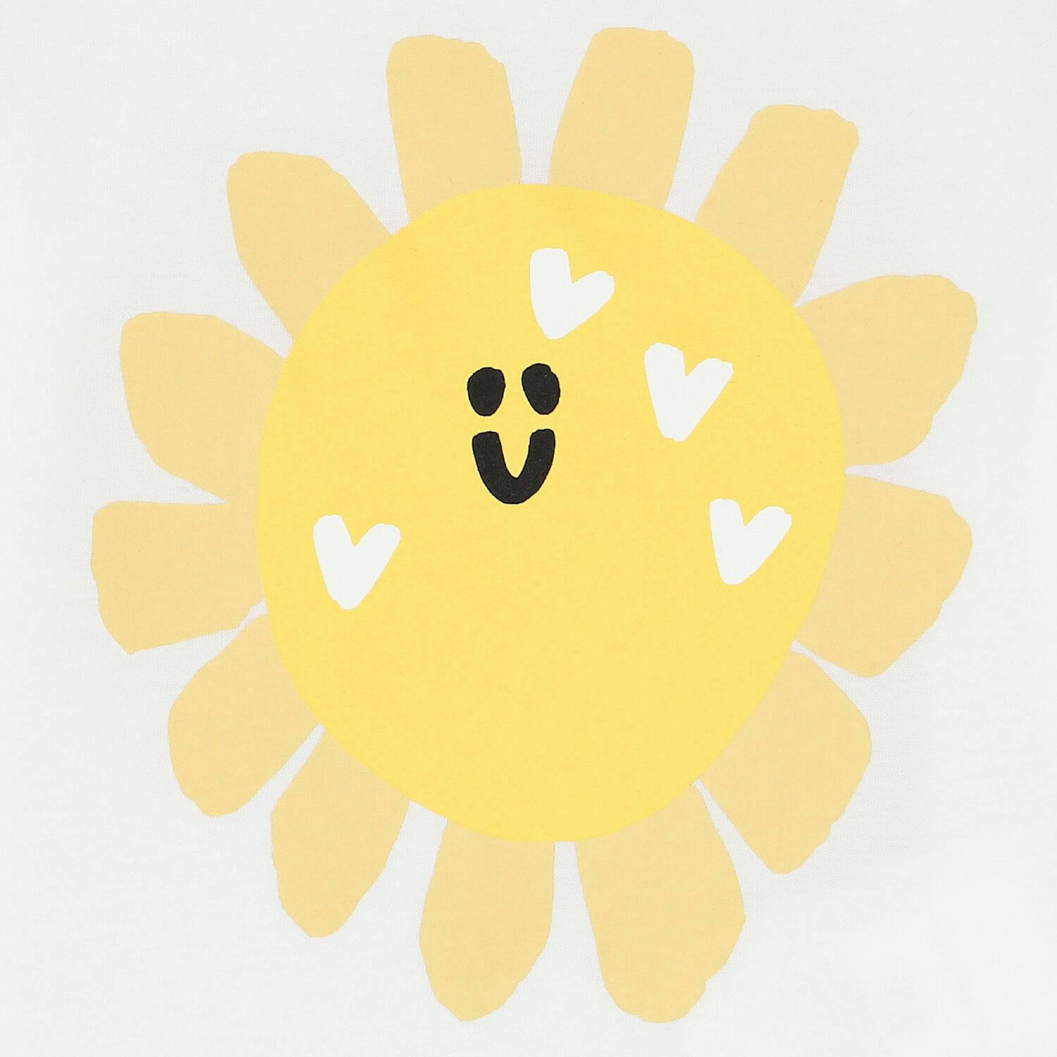 Younger Girls Ivory Sunflower T-Shirt, 1, hi-res image number null