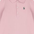 Baby Girls Pink Ruffled Polo Dress Set, 1, hi-res