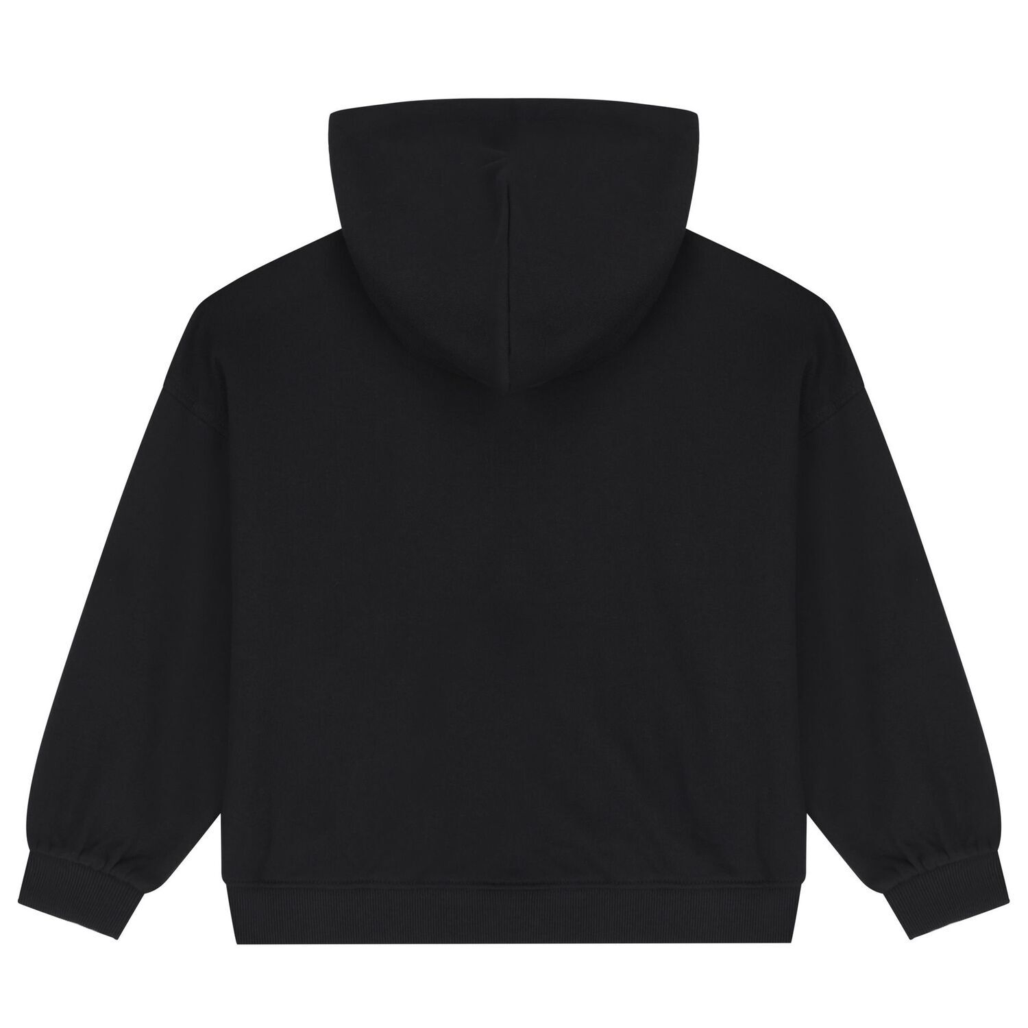 Girls Black Logo Hooded Top, 1, hi-res image number null