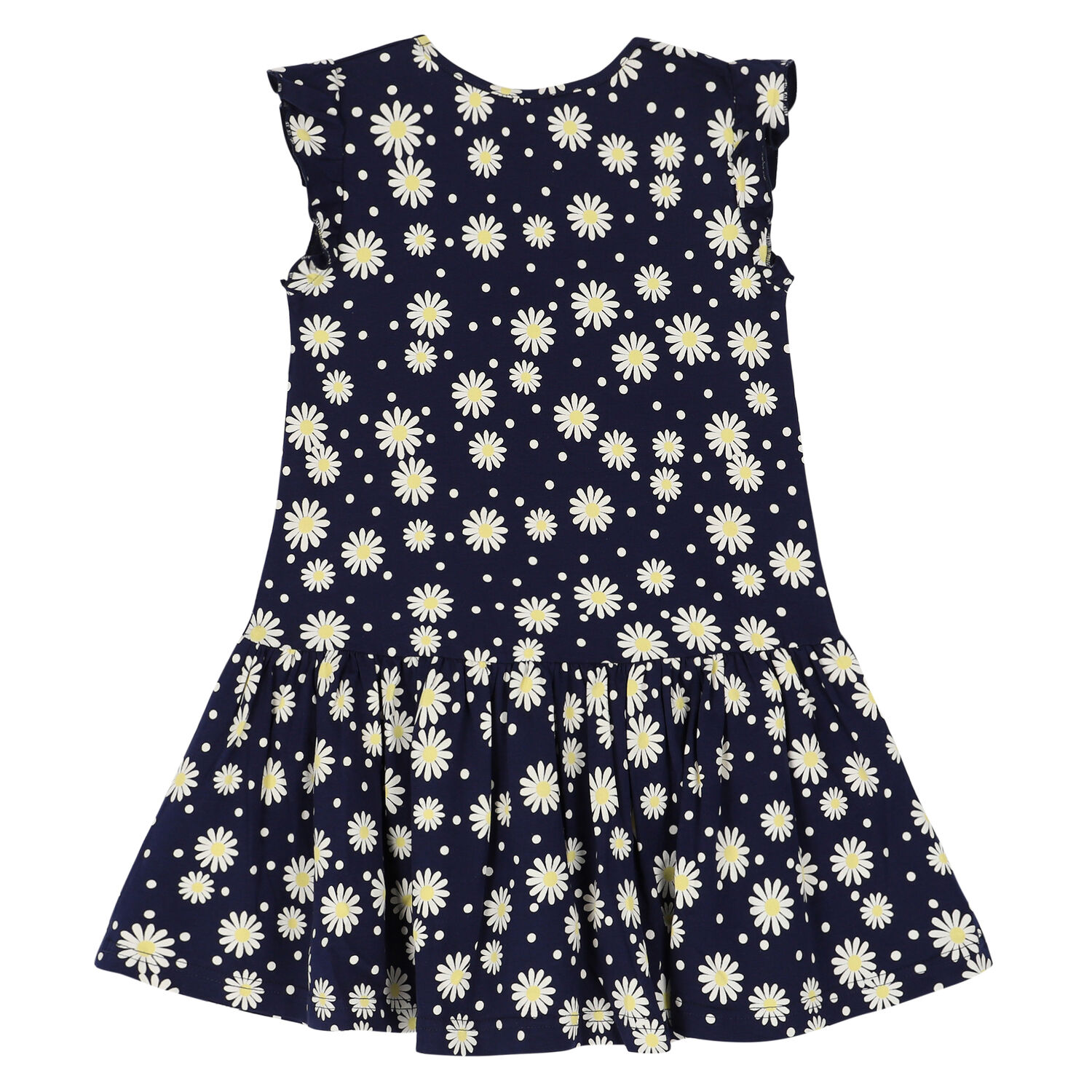 Girls Navy Floral Dress, 2, hi-res