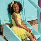Girls Yellow Tulle & Sequin Dress, 2, hi-res