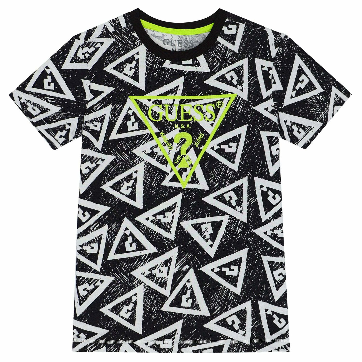 Boys Black & White Logo T-Shirt, 2, hi-res image number null