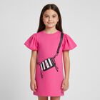 Girls Pink Logo Bag Dress, 1, hi-res