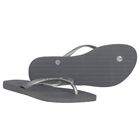 Girls Grey Logo Flip Flops, 1, hi-res