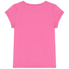Girls Pink Teddy Bear Logo T-Shirt, 3, hi-res
