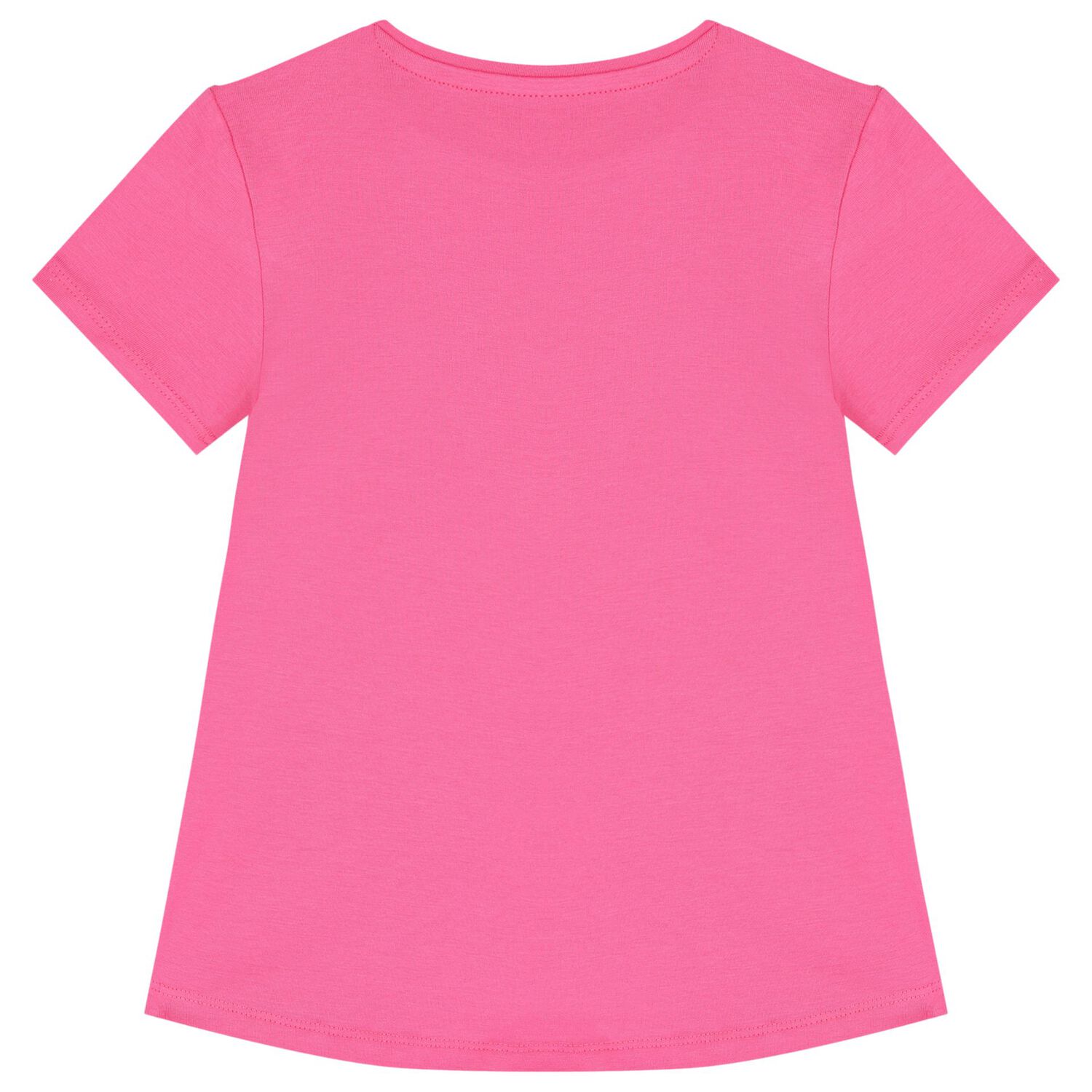 Girls Pink Embellished Logo T-Shirt, 3, hi-res