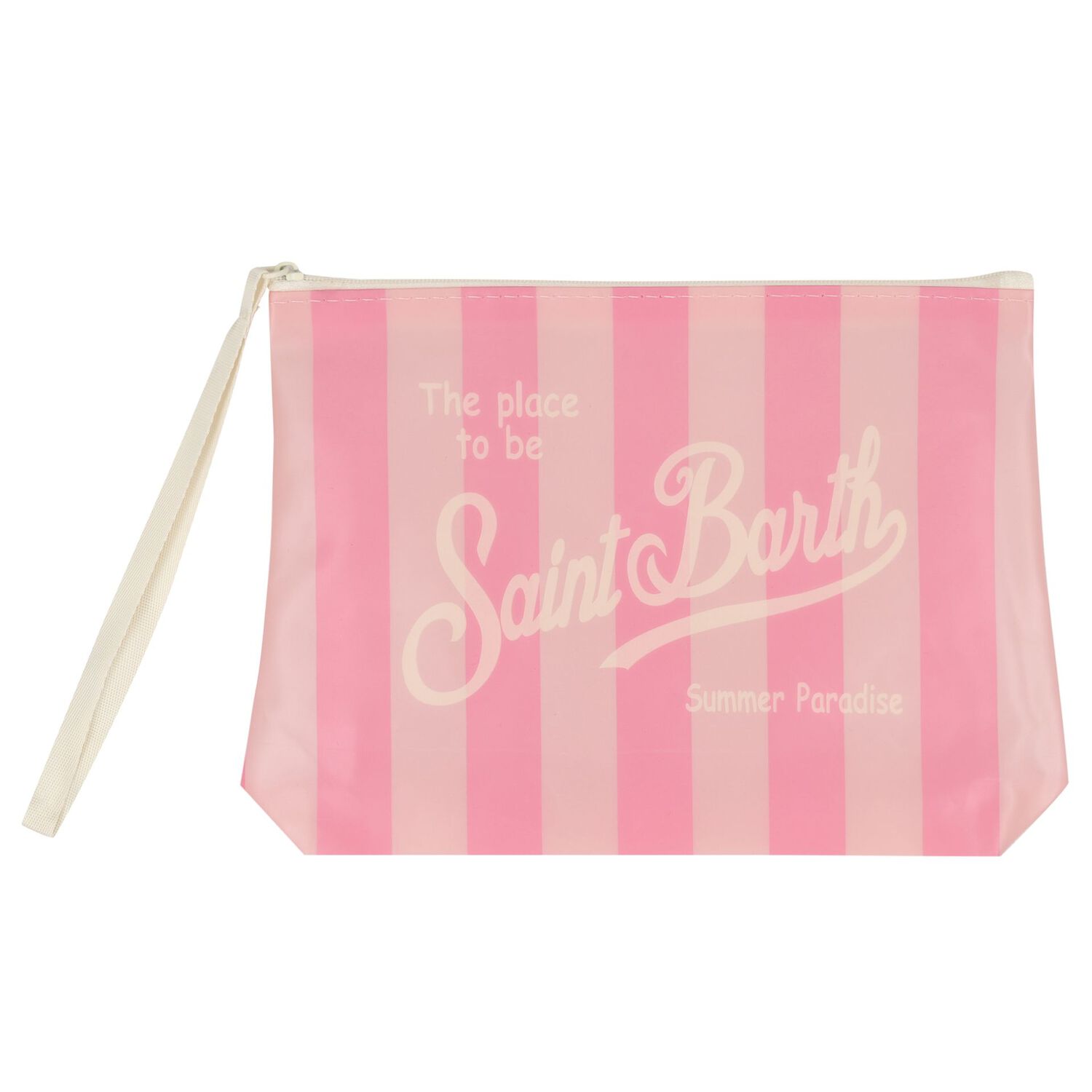 Girls White & Pink Ruffled Striped Bikini, 1, hi-res